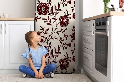 Cache frigo magnetique Bourgogne floral