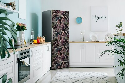 Sticker frigo magnetique Oiseaux et feuilles