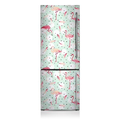 Cache frigo magnetique Flamants
