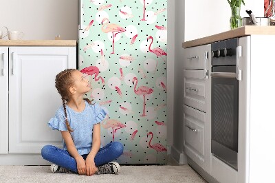 Cache frigo magnetique Flamants