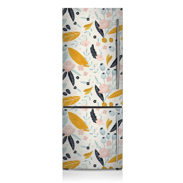 Cache frigo magnetique Feuilles pastel