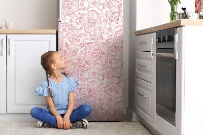 Cache frigo magnetique Ligne de larmes de fleur