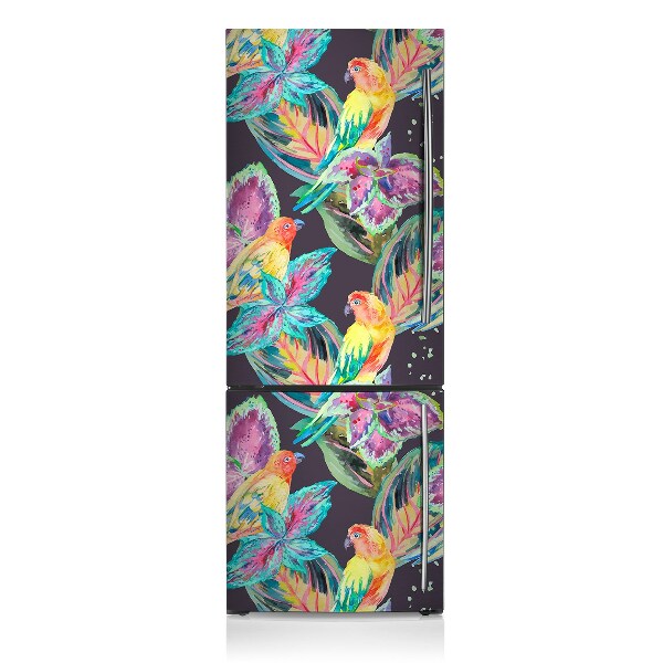 Cache frigo magnetique Perroquet coloré