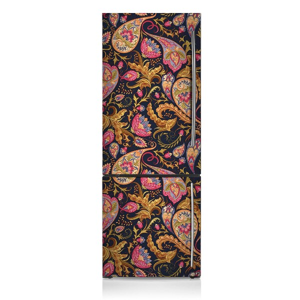 Cache frigo magnetique Motif paisley coloré