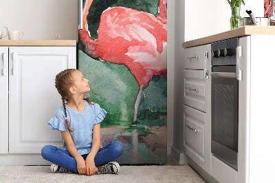 Cache frigo magnetique Flamant