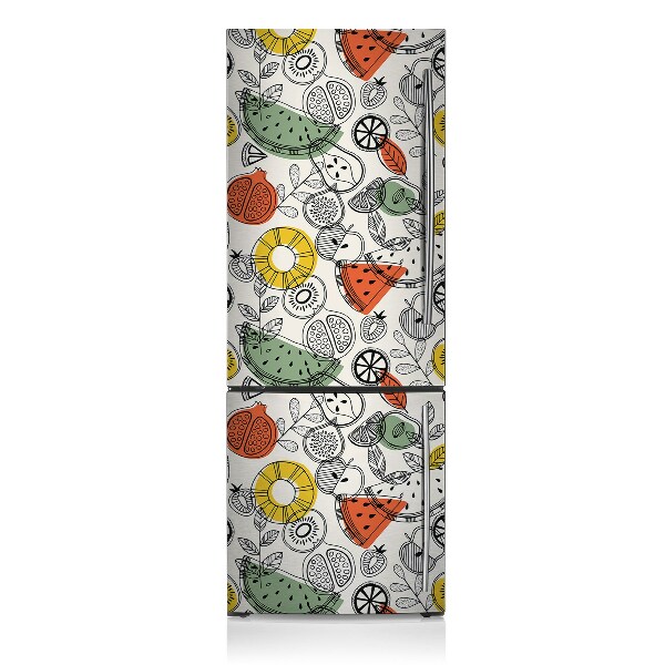 Decoration frigo magnetique Contours des fruits