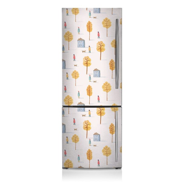 Deco frigo magnetique Maisons sous les arbres