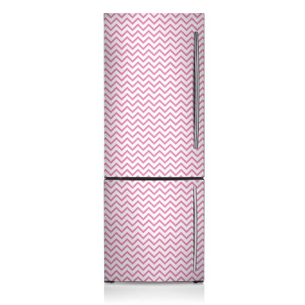 Cache frigo magnetique Zigzags roses