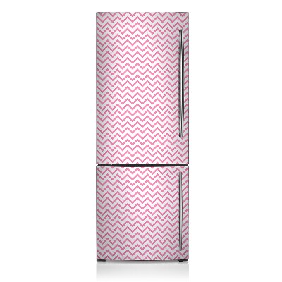 Cache frigo magnetique Zigzags roses