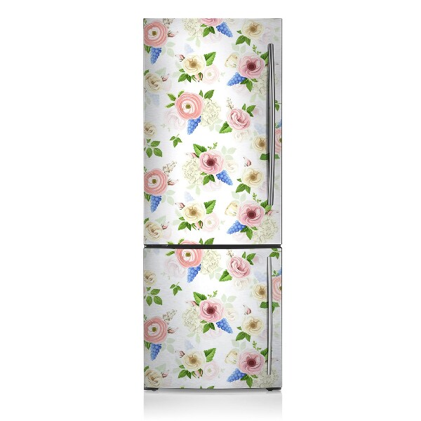 Cache frigo magnetique Fleurs dessinées