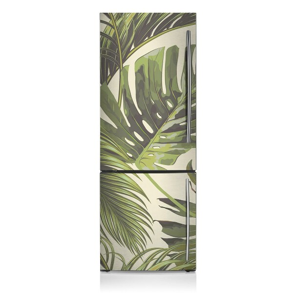 Deco frigo magnetique Feuilles tropicales