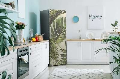 Deco frigo magnetique Feuilles tropicales