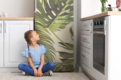 Deco frigo magnetique Feuilles tropicales