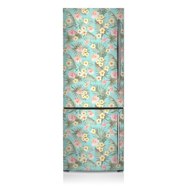 Sticker frigo magnetique Fleurs pastel