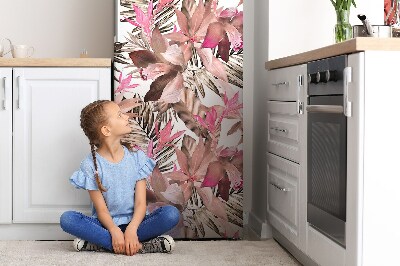 Cache frigo magnetique Fleur tropicale