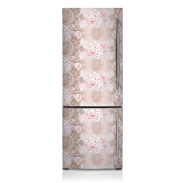 Cache frigo magnetique Roses blanches