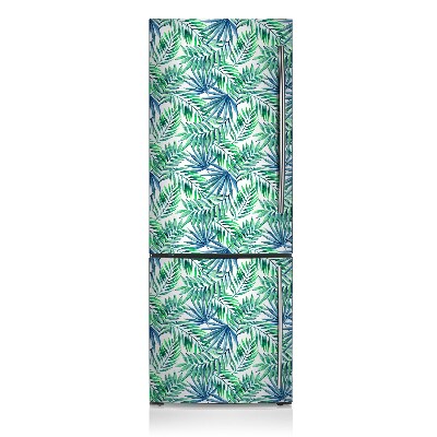 Sticker magnet frigo Feuilles peintes