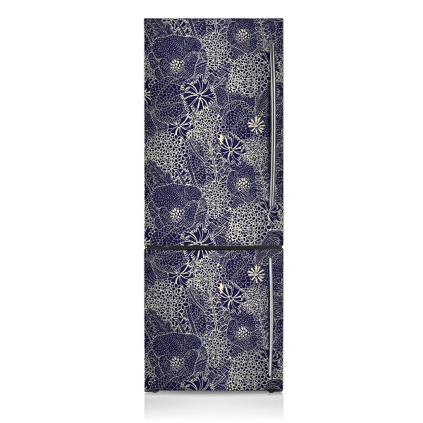 Sticker frigo magnetique Motif bleu