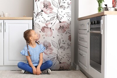 Deco frigo magnetique Coquelicots pastel