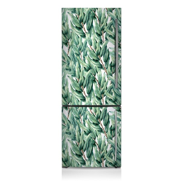 Sticker magnet frigo Feuilles peintes