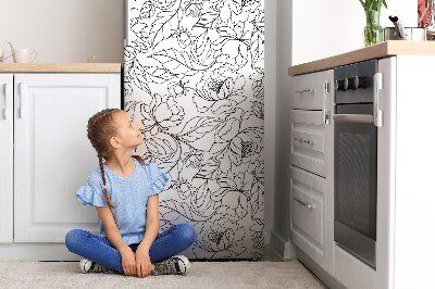 Magnet frigo grand format Fleurs de pivoine