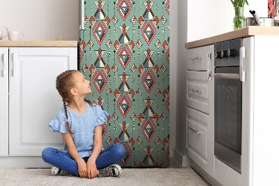 Sticker frigo magnetique Modèle aztèque