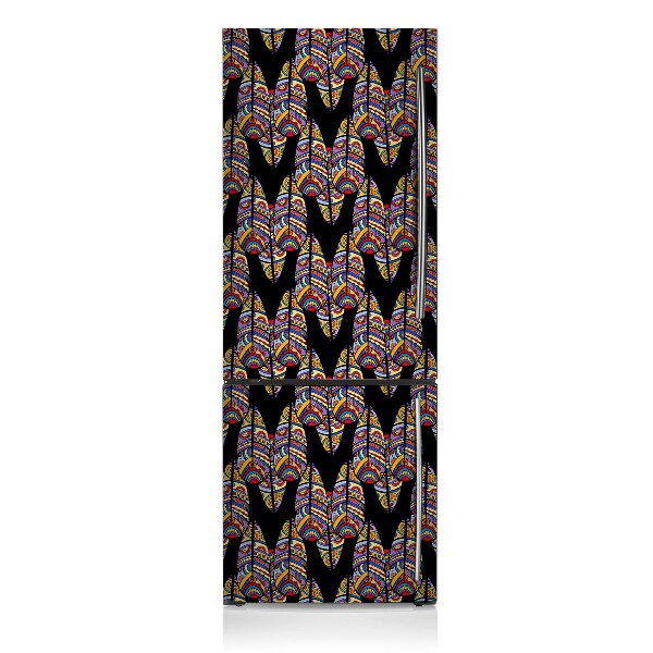 Sticker frigo magnetique Art tribal