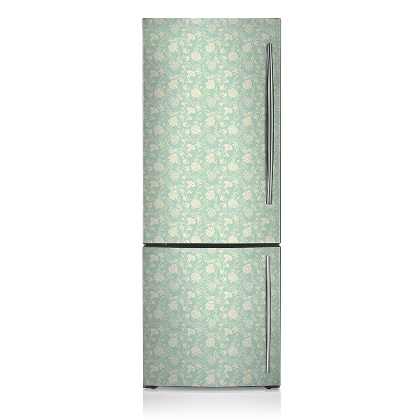 Sticker frigo magnetique Fleurs blanches