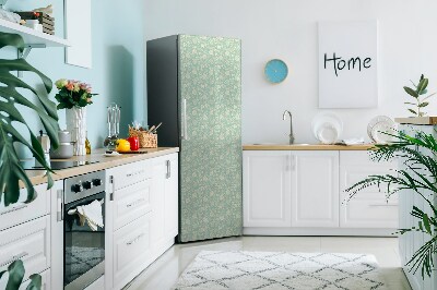 Sticker frigo magnetique Fleurs blanches