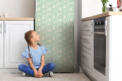 Sticker frigo magnetique Fleurs blanches