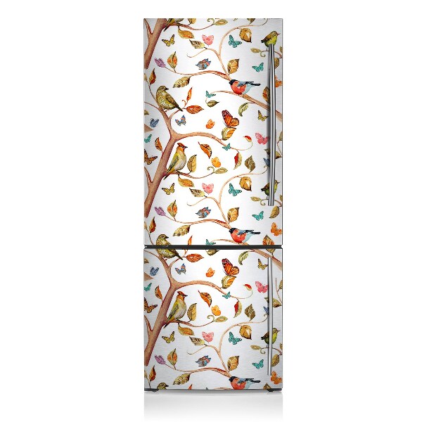 Sticker frigo magnetique Oiseaux sur la branche