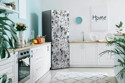 Decoration frigo magnetique Bouquets de fleurs grises