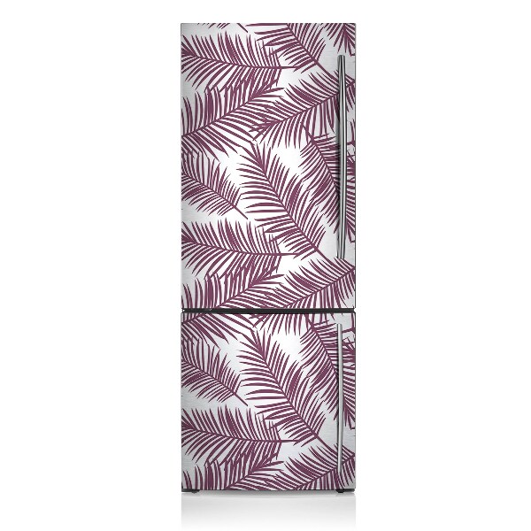 Sticker frigo magnetique Feuilles violettes