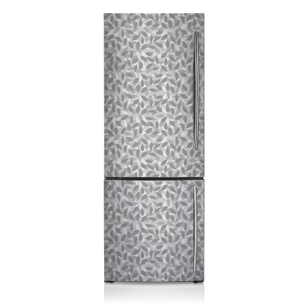 Sticker frigo magnetique Feuilles grises