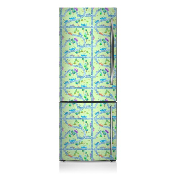Sticker frigo magnetique Voitures pour enfants