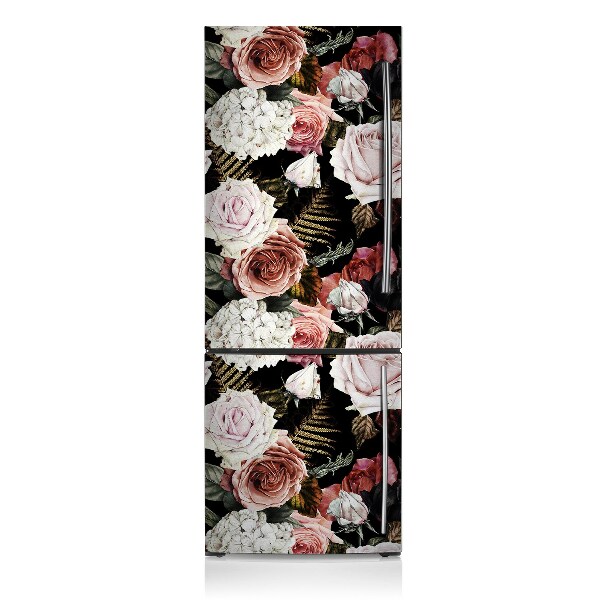Deco frigo magnetique Fleurs baroques