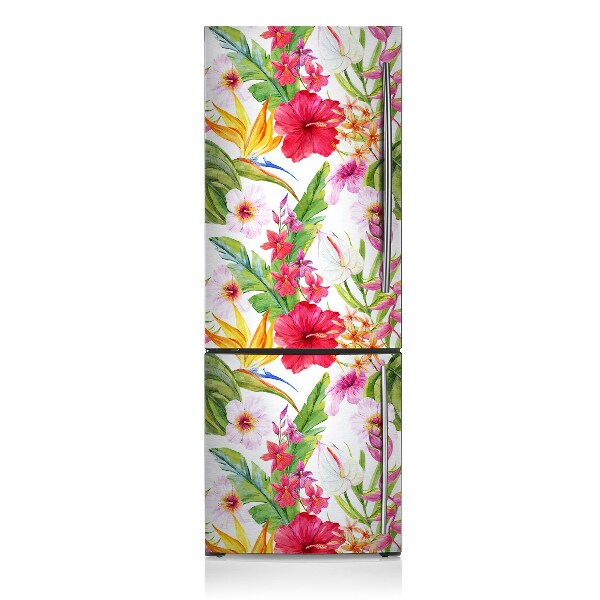 Sticker frigo magnetique Hibiscus exotique