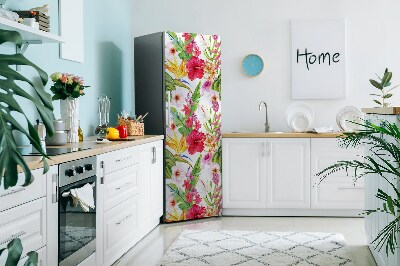 Sticker frigo magnetique Hibiscus exotique