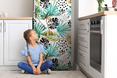 Sticker frigo magnetique Paumes et feuilles