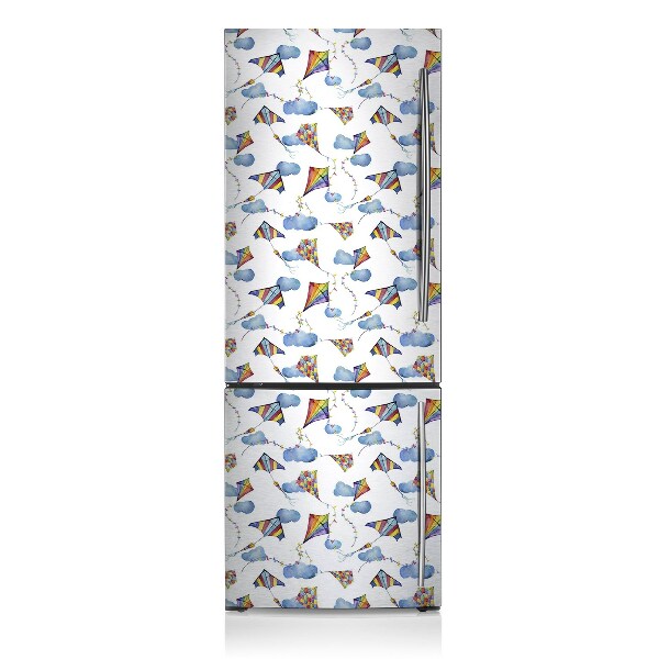 Sticker frigo magnetique Cerfs-volants et nuages