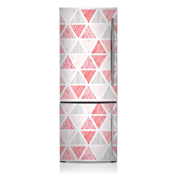 Decoration frigo magnetique Triangles roses