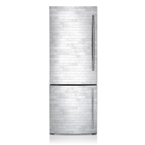 Cache frigo magnetique Brique blanche