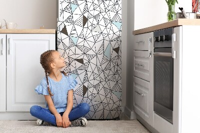 Decoration frigo magnetique Schéma géométrique