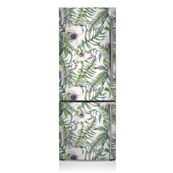 Deco frigo magnetique Fleurs blanches