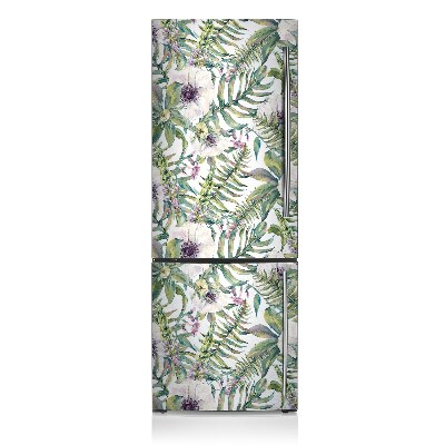 Deco frigo magnetique Fleurs blanches