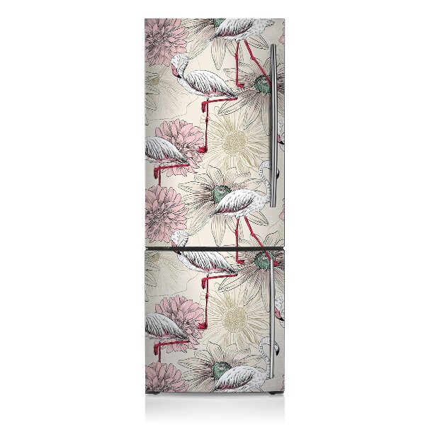Sticker frigo magnetique Flamme rose