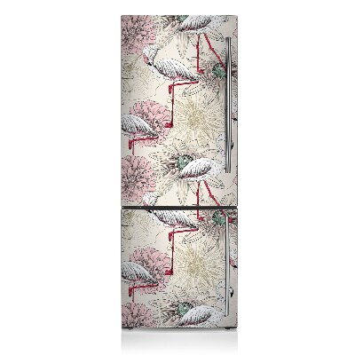 Sticker frigo magnetique Flamme rose