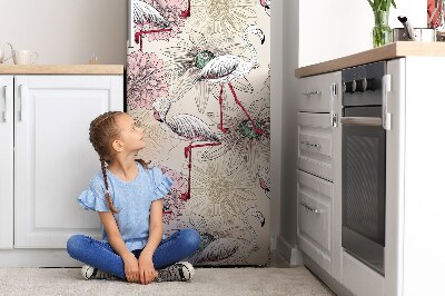 Sticker frigo magnetique Flamme rose
