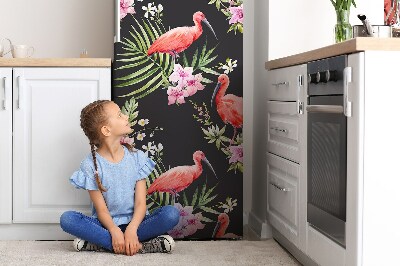 Sticker frigo magnetique Black flaming