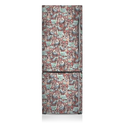 Deco frigo magnetique Vieille ville